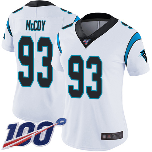 Carolina Panthers Limited White Women Gerald McCoy Road Jersey NFL Football #93 100th Season Vapor Untouchable->youth nfl jersey->Youth Jersey